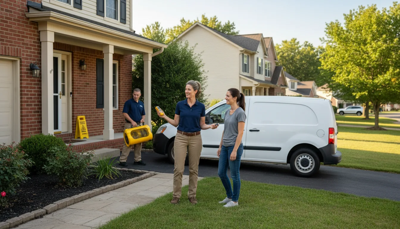 Residential water damage restoration in Huntingdon, PA